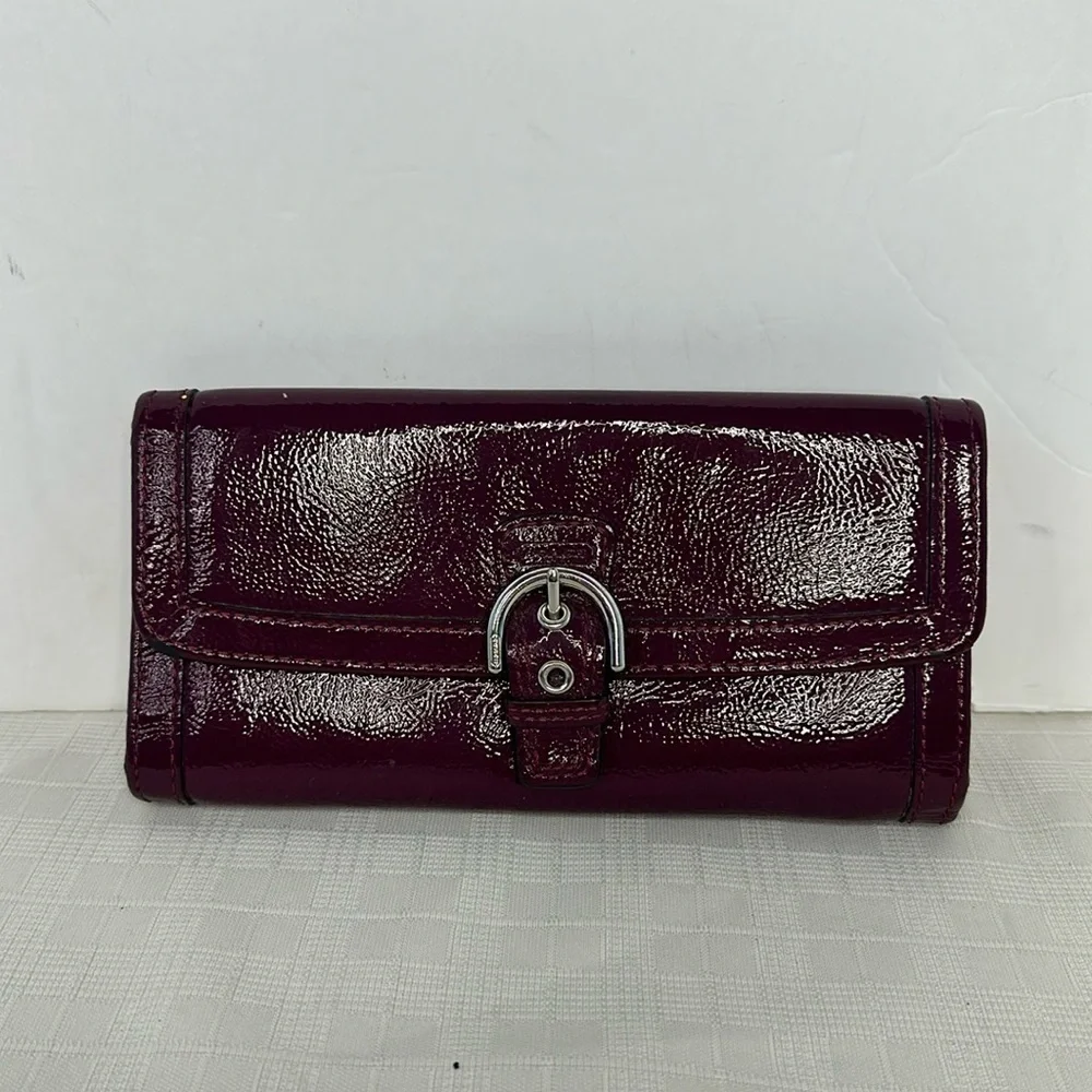 Coach Soho Buckle Slim Envelope Wallet F47785 PLUM